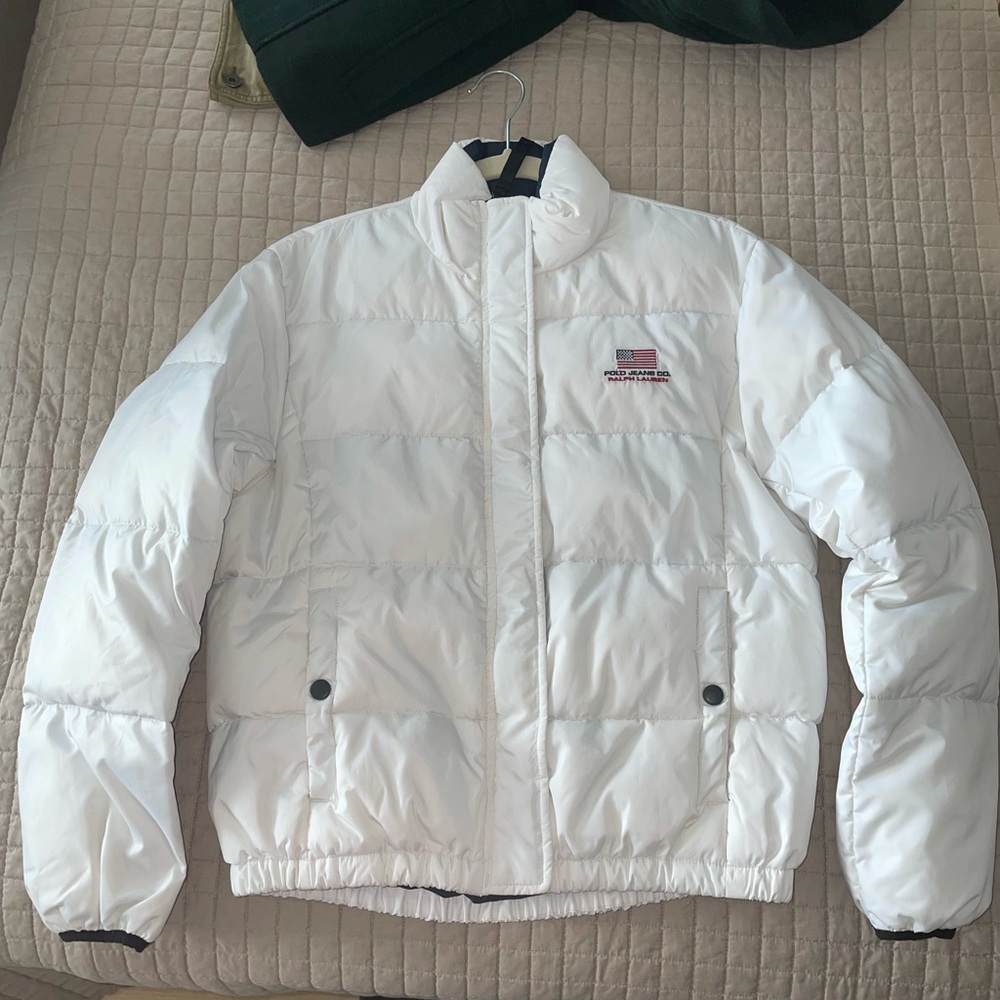 Polo Jeans Co. Ralph Lauren white puffer jacket sz small